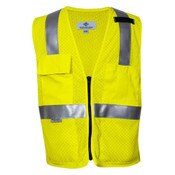 NSA Flame Resistant Anti Static Class 2 Vest in Fluorescent Yellow